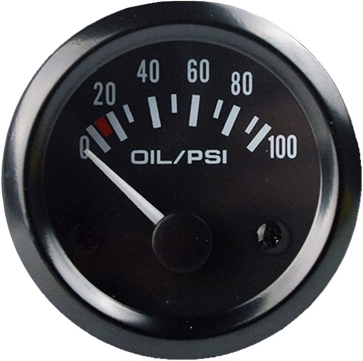 E Support Universal Car 2" 52mm Pointer Oil Press Pressure Gauge Meter Celsius White LED Light Indicator Display Electrical - Image 1